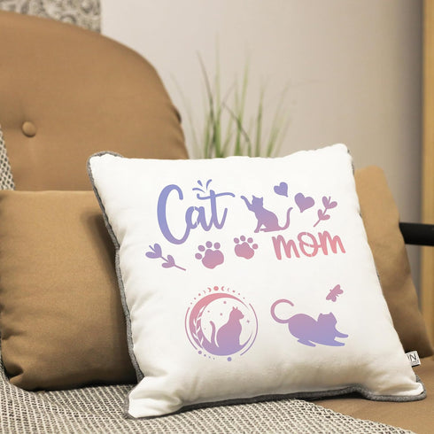 Cat Stencils for Painting, 18 Pack Reusable Plastic Drawing Template for DIY Cat Painting Craft, Cute Cat Stencils for Painting on Wood Wall Canva...