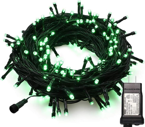 MYGOTO 33FT 100 LEDs Halloween Twinkle String Lights,Green Wire Waterproof Fairy Lights 8 Modes 30V Plug in Xmas Lights for Home, Garden, Wedding,...