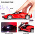 BDTCTK Compatible for 1:32 Ferrari Car Model Pull Back Car with Sound and Light for Kids Boy Girl, Metal Body Door Opened Red...