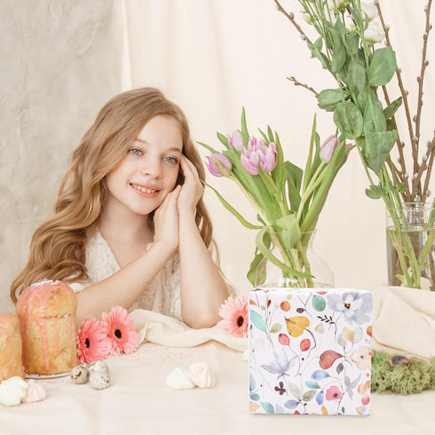 JarThenaAMCS 12 Sheets Wildflower Wrapping Paper -Not Roll- Watercolor Floral Gift Wrap Paper Bulk Folded Flat Flower Art Paper for Wedding Bridal...