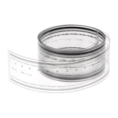 Film Flexible Ruler 150cm 0.1mm Scale with R Angle & Width Lines PET Plastic Folding Straight Ruler Calibration Soft Ruler Measuring Tool for Fact...