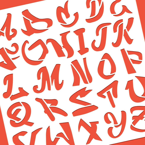 BENECREAT Graffiti Letters Stencil 12x12", Street Graffiti Uppercase Alphabet Reusable Painting Stencils for Scrapbooking Drawing DIY Furniture Wa...