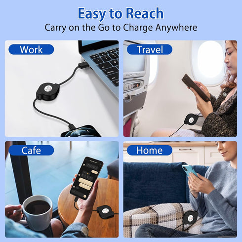 Retractable Car Phone Charger for iPhone 15 Pro Max,2Pack 3.3FT Android Cell Phone Charger Cable Type C Fast Charging for Samsung Galaxy S24 Ultra...