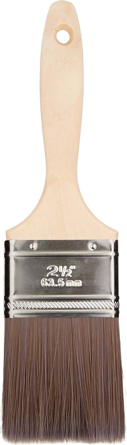 Amazon Basics Flat Edge Master Pro Paint Brush, 2 1/2", Wood Brown...
