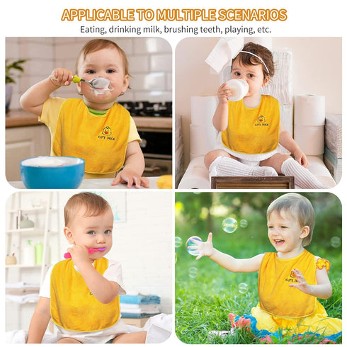 3 Pack Bibs for Baby Girls or Boys, Toddler Bibs for Feeding Teething Drooling, The Size 16 "x20 Face Towel Multifunctional for 1-6 Years kids (pi...