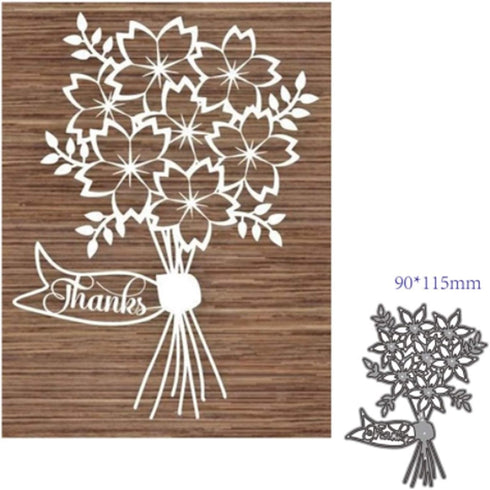 SunnyKids Flower Decoration Metal Cutting Die Cuts, Flower Decoration Stencils DIY Crafts Cards Cutting Dies Cuts for DIY Embossing Card Making Ph...