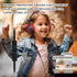 Kids Headphones Volume Limited 85/110dB for Over-Ear Foldable Sound Protection Headset with Mic Inline AUX 3.5mm Cord for Child School Travel Tabl...