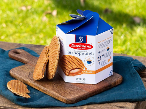 DAELMANS Caramel Stroopwafels - Authentic Soft Toasted Dutch Waffles, Cinnamon, Bourbon Vanilla, Certified Kosher Dairy - 8.11 Ounce (Pack of 1)...