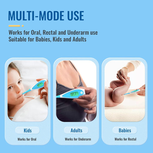 Boncare Thermometer for Adults, Oral Thermometer for Fever with 10 Seconds...