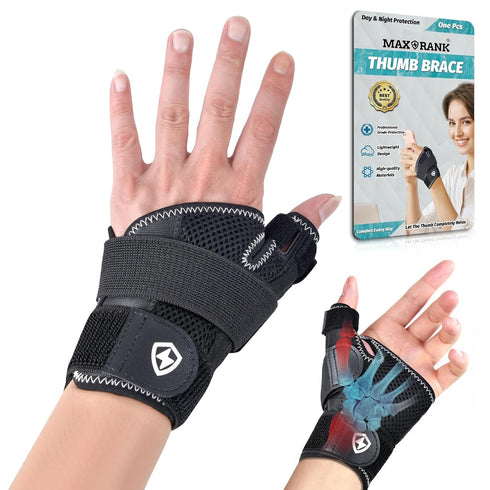Thumb Brace for Men & Women - Thumb Spica Splint Wrist Support for Tendinitis Arthritis Sprained, Trigger Finger, Pain Relief, Lightweight & Breat...