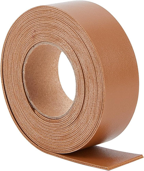 GORGECRAFT 1 x 79 Double-Sided Leather Strips Chocolate Lychee Pattern Flat Leather Cord 1.7mm Thick PU Leather Strap for DIY Crafts Guitar Belt J...