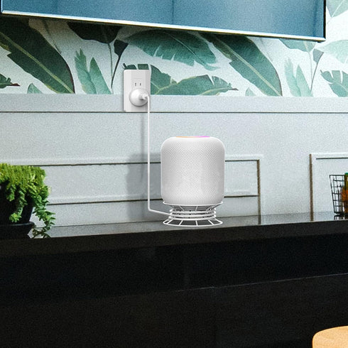 White Mini Smart Speaker Table Stand Sound Box Support Audio Bracket Compatible with HomePod...