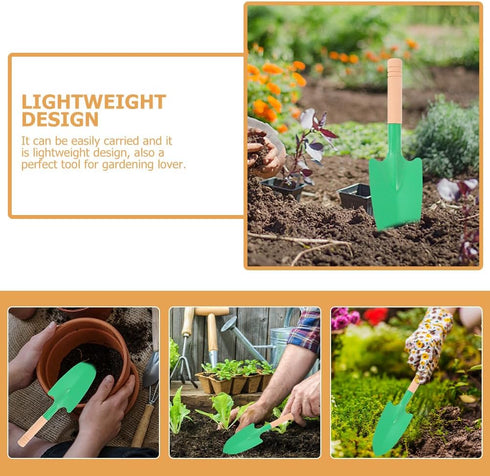 Kisangel 8pcs Wooden Handle Shovel Hand Shovel Garden Shovel Garden Spade Shovel Transplanter Trowel Potting Shovel Beach Sand Shovel Gardening Sh...