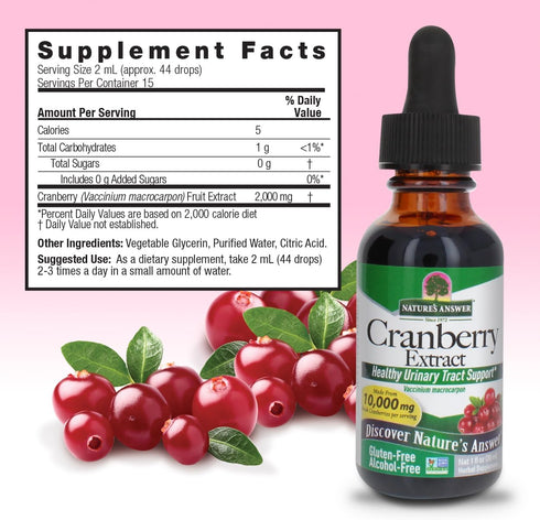 Nature's Answer Alcohol-Free Cranberry 1oz Extract...