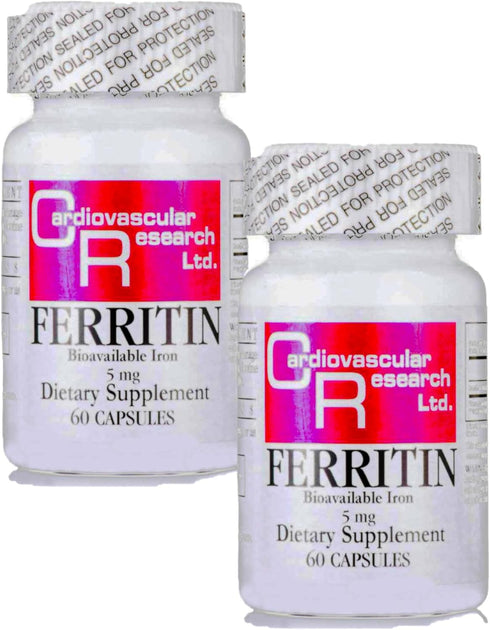 Cardiovascular Research Ferritin (bioavailable Iron), 60 Count (Pack of 2)...
