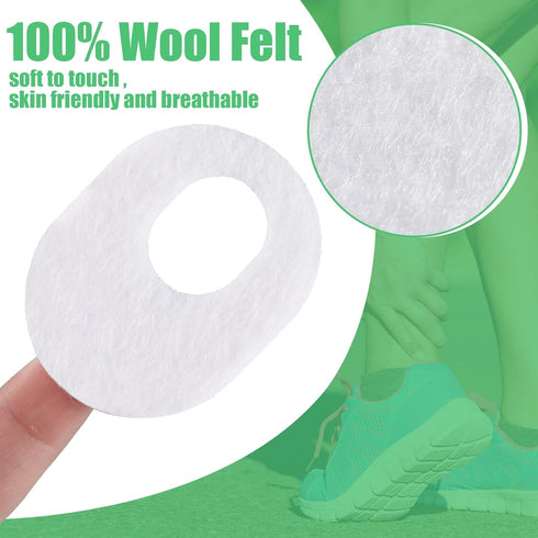 WILLBOND 60 Pcs Callus Pads Soft Felt Callus Oval Shape Corn Pads for Bottom of Foot Adhesive Foot Corn Pads for Men and Women Feet Toes Heel Pain...