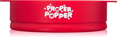 The Original Proper Popper Microwave Popcorn Popper, Silicone Popcorn Maker, Collapsible Bowl BPA Free & Dishwasher Safe - (Red)...