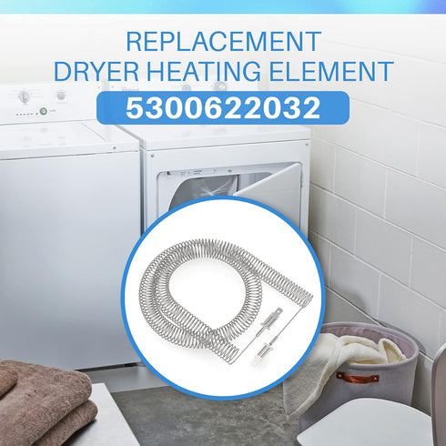 Dryer Heating Element Restring Coil Compatible with Frigidaire GE Electrolux, 5300622032 AP2135127 PS451031