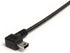 StarTech.com 3 ft. (0.9 m) Right Angle USB to Mini USB Cable - USB 2.0 A to Right Angle Mini B - Black - Mini USB Cable (USB2HABM3RA)...