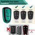 for Cadillac Key Fob Case with Leather Keychain, Advanced Soft TPU Surface Grain Car Key Cover for 2015-2019 Cadillac Escalade CTS SRX XT5 ATS STS...