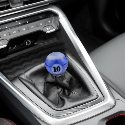 Resin Gear Knob Billiard Number 10 Shift Knobs Lever Stick Shifter Handle fit Most Manual Automatic Trucks SUV Cars, Blue...