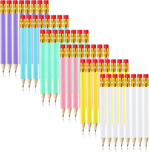 Zonon 48 Pieces Golf Pencils Half Pencils with Eraser Wedding Mini Pencils Short Small Pencils for Kids Bridal Shower School Office Writing Drawin...
