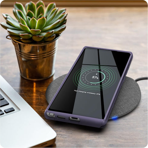ENCASED Protective Hybrid Case for Samsung Galaxy S22 Ultra (Rebel Series) - Purple...