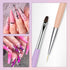 6Pcs Nail Art Brushes Set, Nail Brushes Kit with Nail Art Liner Brush and Nail Dotting Pen?Nail Extension Gel Brush, Double Ended Professional Nai...