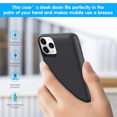7800mAh Battery Case for iPhone 11 Pro Max - Extended Portable Charging Pack, 6.5-inch Waterproof, Black...