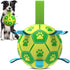 Dog Toys Soccer Ball - Durable Dog Balls with Strap for Medium Small Dogs, Puppy Birthday Gifts, Dog Tug Toy for Tug of War (8 Inch)...