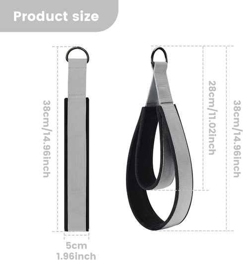 2PCS Pilates Strap, Pilates Double Loop Strap, Comfortable Enhanced Thickness, Fitness D-Ring Double Loop Strap, Pilates Equipment D-Ring Strap, H...