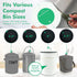 Compost Bin Kitchen Charcoal Filter, 12 Pack Charcoal Filters for Compost Bucket, Kitchen Compost Bin Countertop Filters, Compost Filters for Coun...