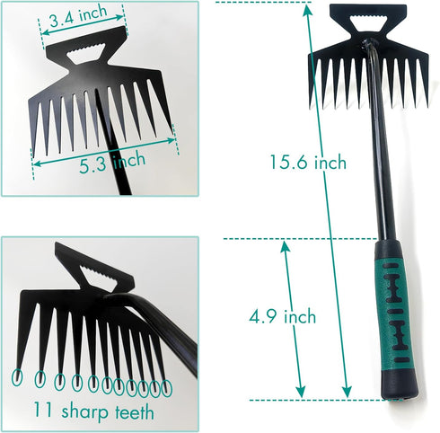 MINGRI Weed Puller Tool, Portable Garden Weeder Tool, Weed Remover Tool, Hand Weeding Tool with Gloves, Manganese Steel Forged Hand Weeder, Uproot...