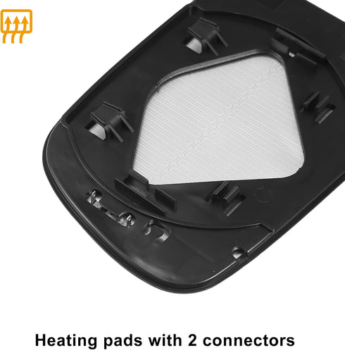 X AUTOHAUX Car Rearview Right Passenger Side Heated Mirror Glass Replacement W/Backing Plate for Honda CR-V 1997 1998 1999 2000 2001 2002 2003 200...
