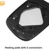 X AUTOHAUX Car Rearview Right Passenger Side Heated Mirror Glass Replacement W/Backing Plate for Honda CR-V 1997 1998 1999 2000 2001 2002 2003 200...