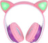 Singing Machine SMK302PP Kids Bluetooth Wireless Cat Headphones with Built-in Microphone and Rechargeable Battery, Pink...