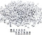 Amaney 400pcs Number Beads Square White Acrylic 6x6mm Mixed Number Beads Acrylic Plastic Cube Shape Loose Beads...