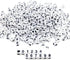 Amaney 400pcs Number Beads Square White Acrylic 6x6mm Mixed Number Beads Acrylic Plastic Cube Shape Loose Beads...