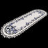 Embroidered Delft Blue Onion Flower Table Runner, Dresser Scarf, Doily (15Wx34L)...