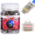 PETECHTOOL RJ45 23AWG Cat6a Cat6 Connector Gold Plated 8P8C Pass Through Shield Plug (50pieces)...