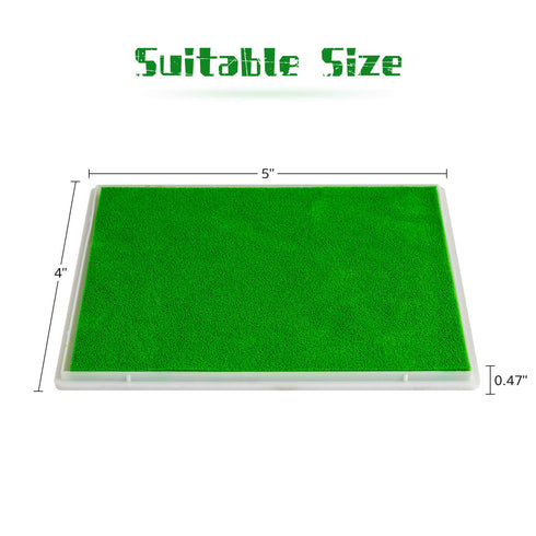 Ink Pad, 5x4'' Washable Non-Toxic Ink Stamp Pad for Baby Footprint Handprint, Green...