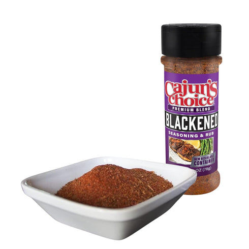 Cajun's Choice Blackened Seasoning - 2.75 oz Jar, All Natural, Low Salt, Gluten-Free - Authentic Louisiana Spice for Fish, Wings & BBQ...