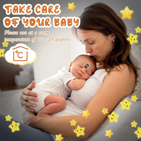 Stick-on Fever Cartoon Stickers Forehead Fever Kids Cartoon Stickers Temperature Fever Patch for Kids Baby Adults Home Office Supplies (Cute Style...