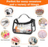 HAOGUAGUA Heavy Duty Clear Cosmetic Bag Waterproof Transparent Travel Makeup Toiletry Organizer Bag (Black)...