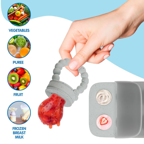 Baby Fruit Feeder-Fruit Holder for Baby BPA-Free Silicone Feeder Baby Fruit Feeder for Babies 4-12 Months Baby Fruit Food Feeder Pacifier Breast M...