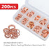 200pcs Copper Washers Sealing Crush Drain Plug Washer Assortment Kit Metric M5 M6 M8 M10 M12 M14 (Copper)...