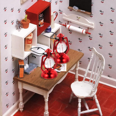 Toddmomy Mini Dollhouse Lantern 6Pcs Mini Kerosene Lamp Miniature Lantern Micro Landscape Ornament Mini Lantern for Dollhouse Accessories...