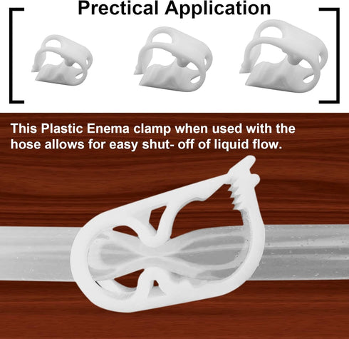 5Pcs Plastic Tubing Clamps Adjustable 1/8"-1/4" Plastic Hose Clamp, Laboratory Pinch Valve for Tubing 3-6mm...