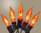 Fall Halloween Decorations Indoor Outdoor - Flickering Flame String Lights Orange Halloween Lights, 12.8Ft C7 Retro Twinkle Flame String Lights wi...