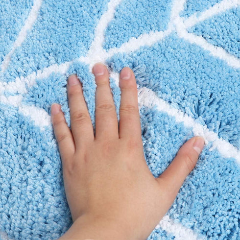 Cute Doormat for Kids - Microfiber Absorbent Bathroom Mats - Front Door Mat Carpet Floor Rug, Leaf Shape 19.7" x 37.4"...